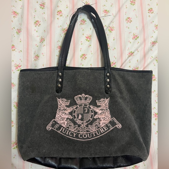 Juicy Couture Handbags - Juicy Couture Pink and Grey tote